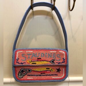 STAUD Staudines Sardines Tommy beaded bag